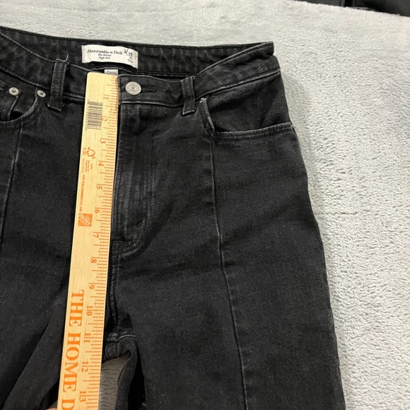 Abercrombie Fitch Jeans 28/6 The Skinny High Rise Curve Love‎ Split Hem Grunge - Picture 8 of 10